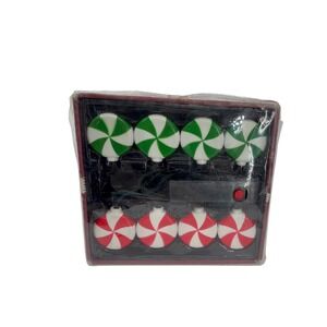 Christmas Mints Color Blinking Lights‎ Set Of 8 Jingle Balls Sound Motion